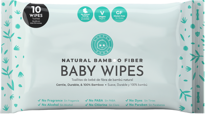 Little Toes Natural Bamboo Fiber wipes for babies