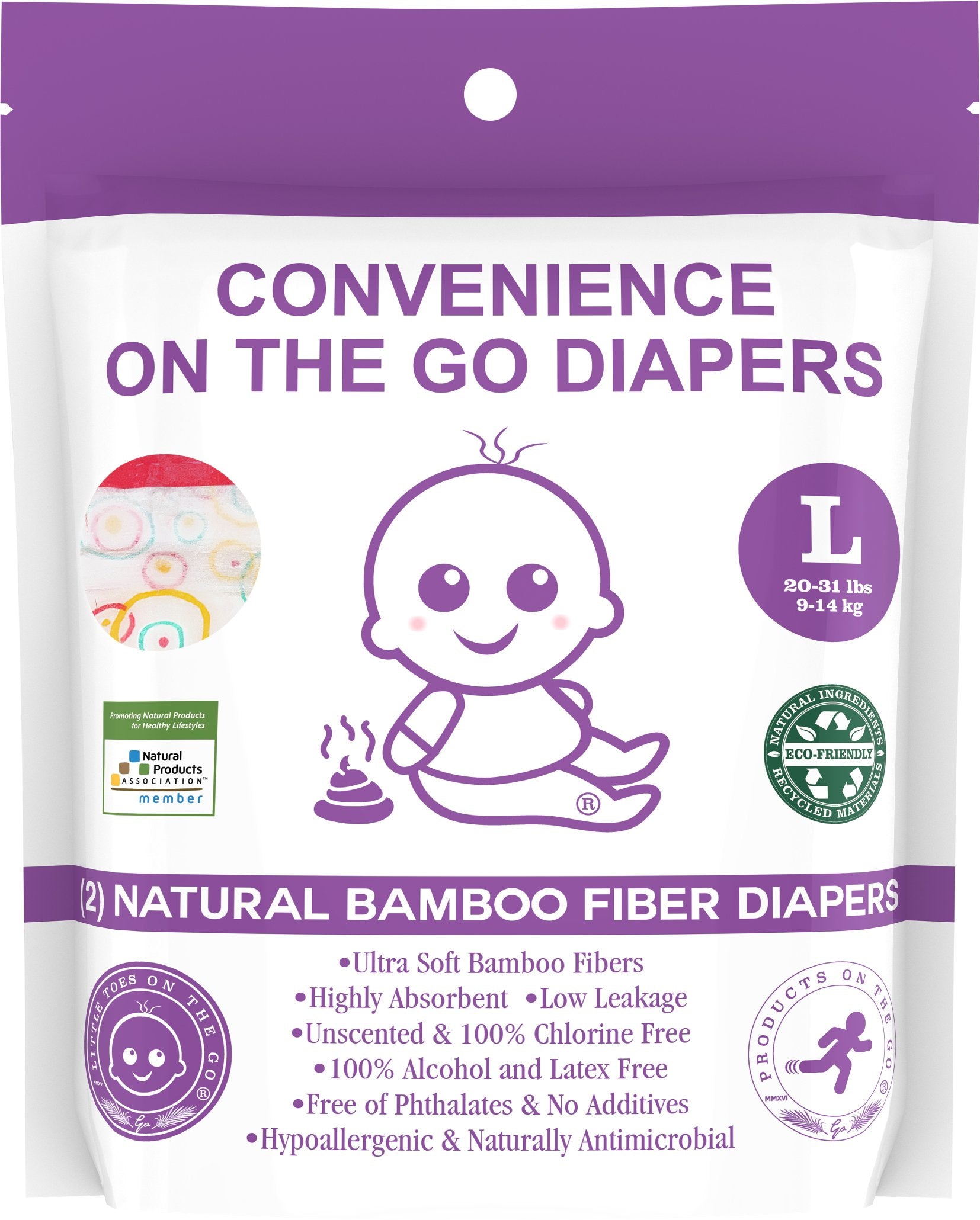 Natural Bamboo Diaper - Naturally Antibacterial