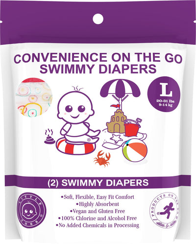 Little Toes Convenience On The Go 2x Swimmy Diapers large size