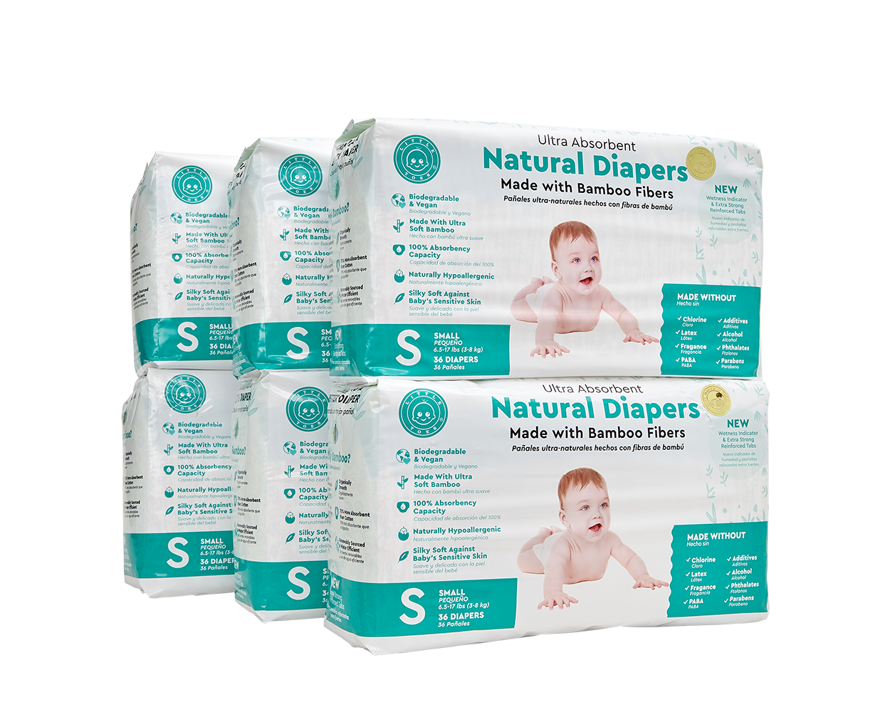 Introducing the perfect blend of comfort and sustainability: Momcozy  Natural Bamboo Baby Diapers. 